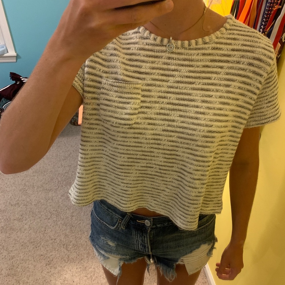 BB Dakota Striped Crop Top